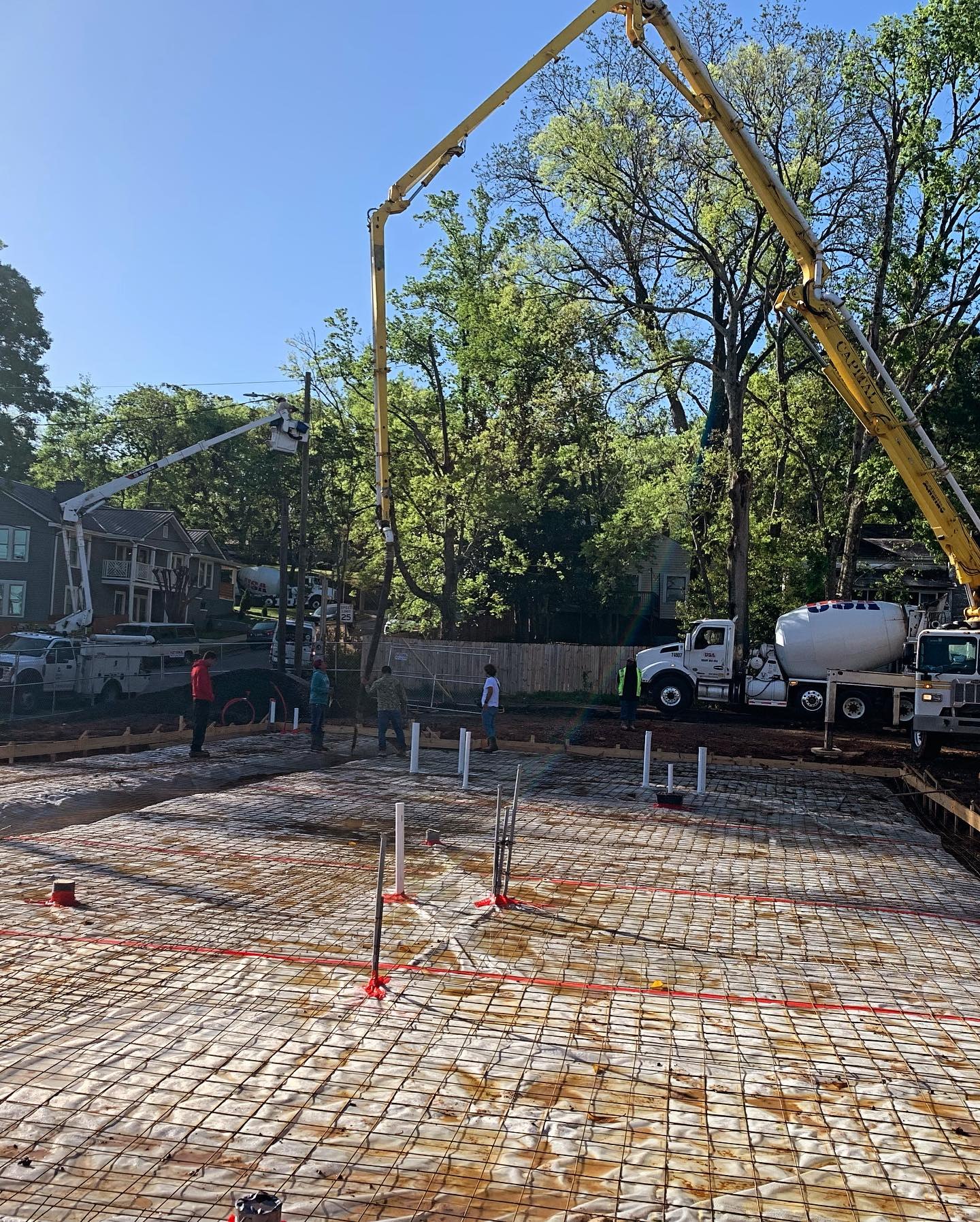 Pouring the slab for The Offices at Avonwood